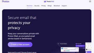Website screenshot for ProtonMail