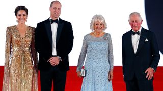 Catherine, Duchess of Cambridge, Prince William, Duke of Cambridge, Camilla, Duchess of Cornwall and Prince Charles, Prince of Wales attend the "No Time To Die" World Premiere