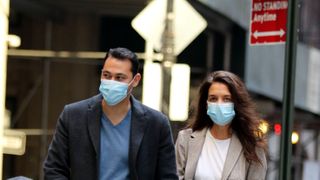 new york city, ny september 21 katie holmes and emilio vitolo jr out for a walk on september 21, 2020 in new york city, new york photo by lrnycmegagc images