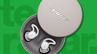 Bose Sleepbuds II on a green background