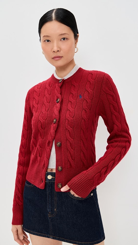 Polo Ralph Lauren Rws Long Sleeve Crew Neck Cardigan