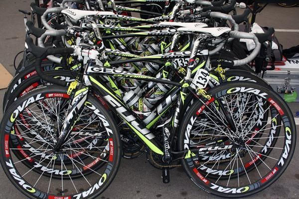 These Fuji bikes belong to the Geox-TMC riders.