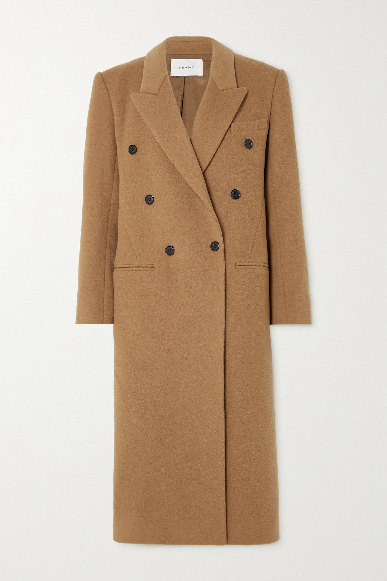 Double-Breasted Wool-Felt Coat