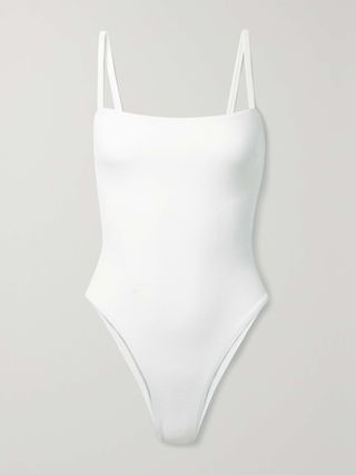 Petite Square Recycled-Seersucker Swimsuit