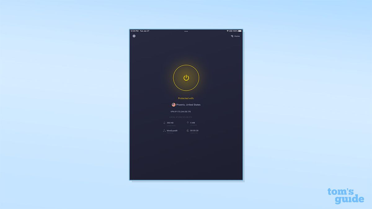CyberGhost finally connected to a server in Phoenix, Arizona