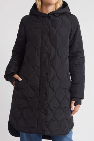 Onion Quilted Hooded Coat