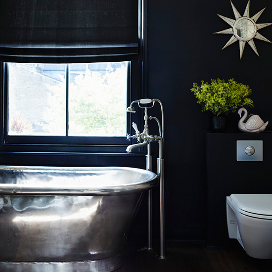 bathroom with bath tub tap and shower