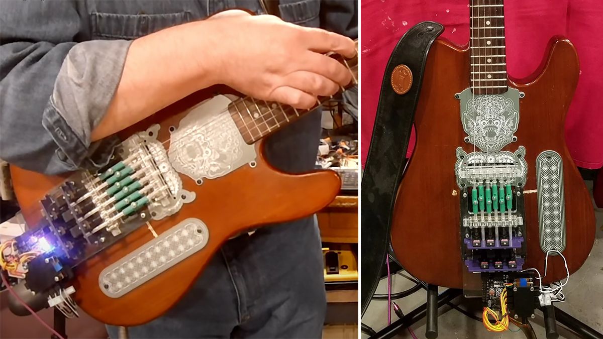 Olav Kern&#039;s guitar string-picking robot