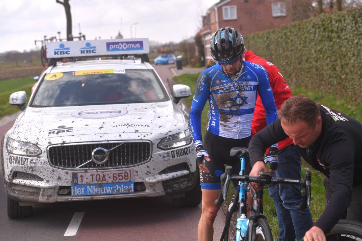 Roy Goldstein (Israel Cycling Academy) crashed