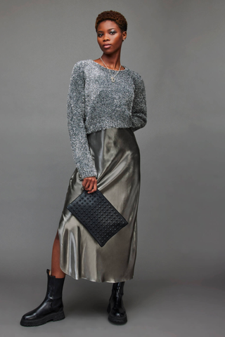 Cute Winter Dresses | Allsaints Rosetta Tinsel 2-In-1 Dress