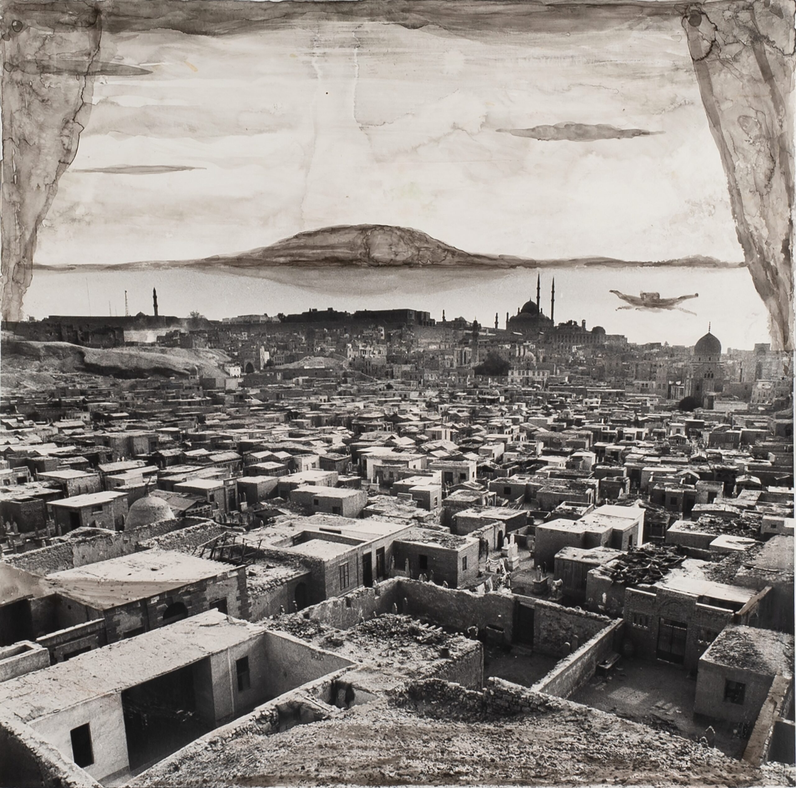 Paris Photo 2025 image: black and white photo of ruined city