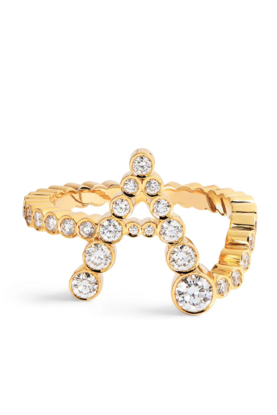 Sophie Bille Brahe , Yellow Gold and Diamond Ensemble 'A' Ring