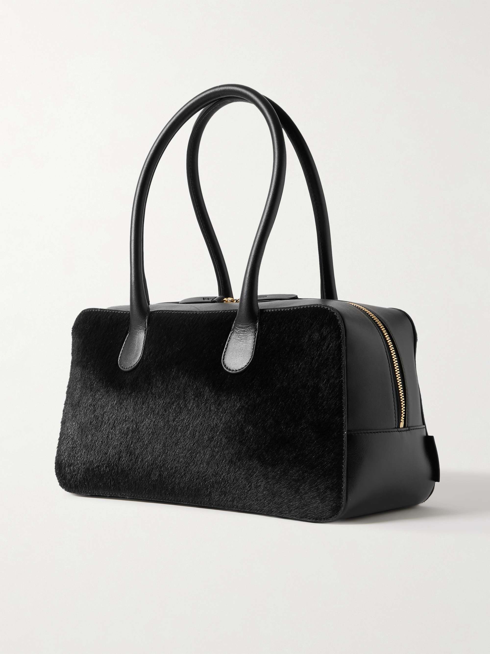 Leather and Calf Hair Tote