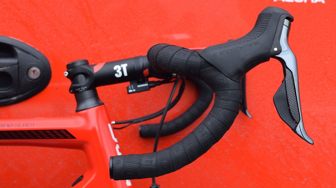 Component brand provide the cockpit and handlebar tape for the American rider