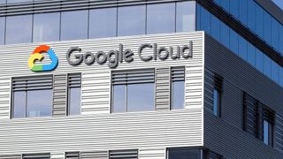 The Google Cloud sign above its offices