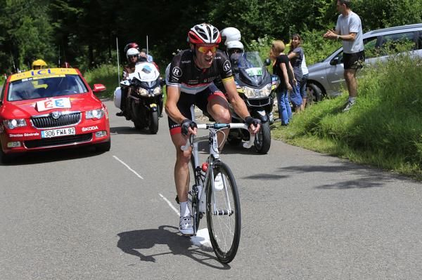 Jens Voigt (RadioShack-Nissan) doing what he does best, going on the attack