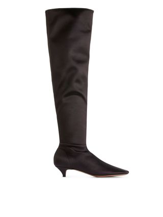 Over-The-Knee Satin Boots