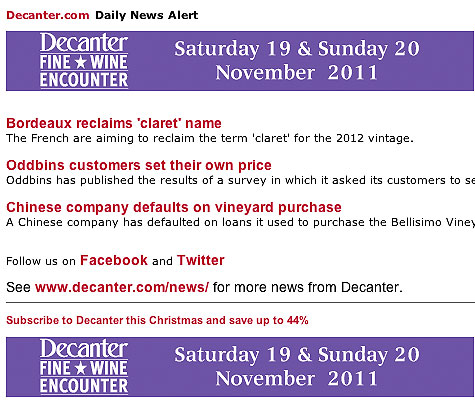 news alert, newsletter