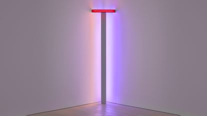 Dan Flavin untitled 1976 red, yellow, and blue fluorescent light London art exhibitions 