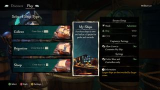 Sea of Thieves Captaincy update My Ships button