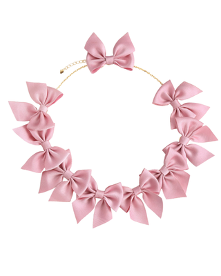 Pink Bow Necklace