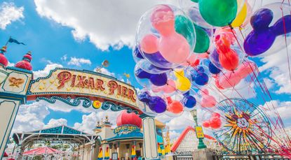 A view of Pixar Pier at Disneyland Park on March 12, 2021 in Anaheim, California. Disneyland plans to reopen on April 30, 2021.