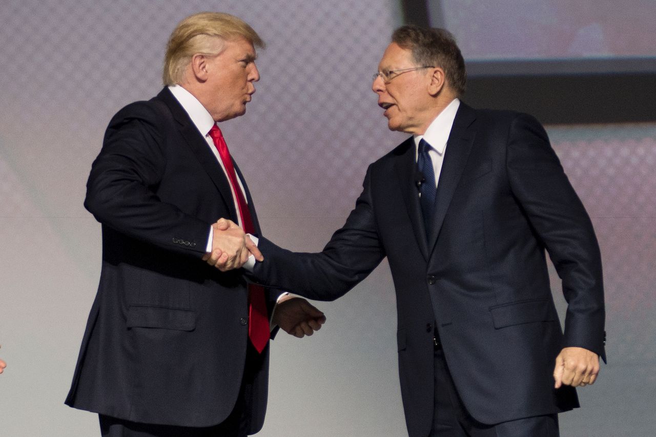 President Trump and NRA CEO Wayne LaPierre. 