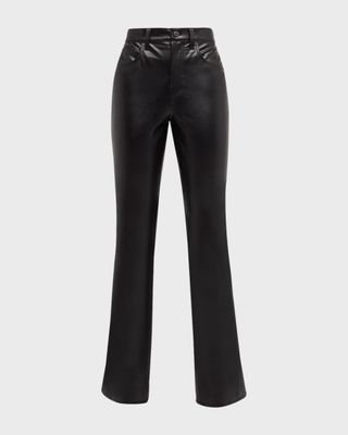 Beverly High-Rise Skinny Flare Faux Leather Jeans