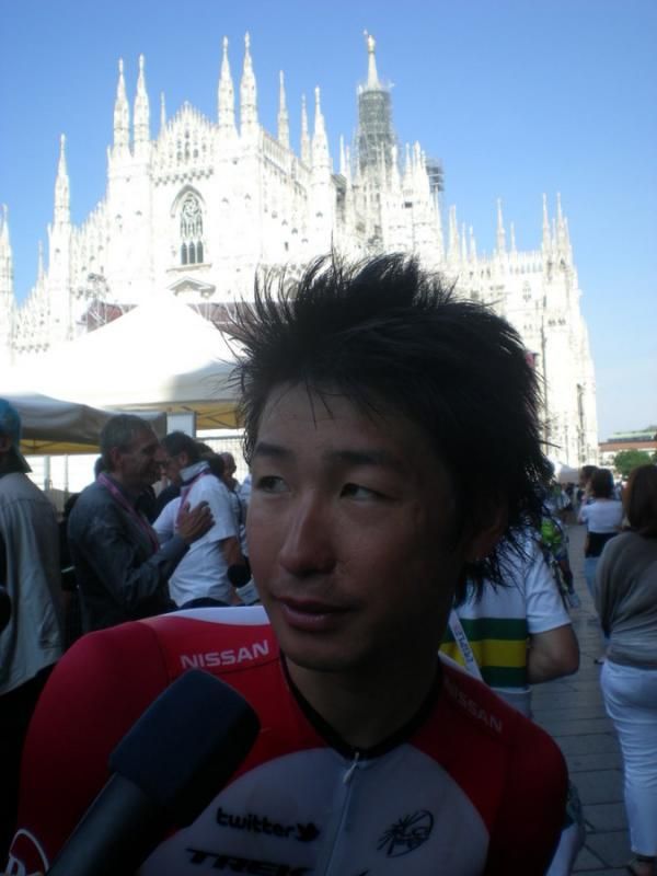 Beppu in Milan having completed the 2011 Giro d'Italia