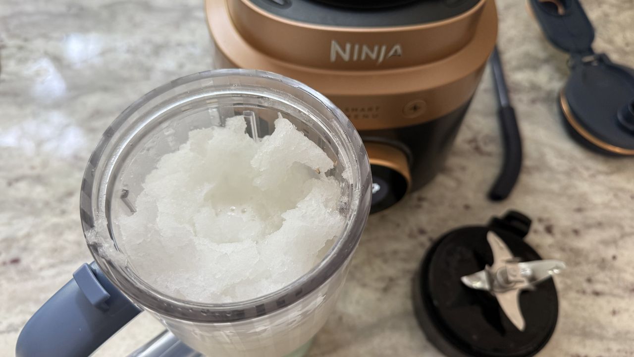 Ninja CrushBOSS making slushie