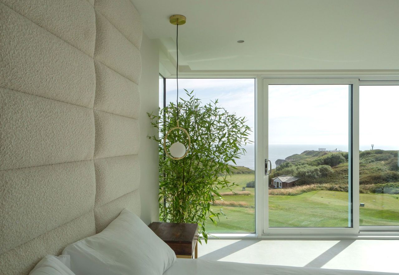 Contemporary interior design details inside an old coastguard station self build