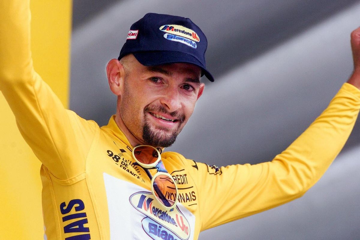 Marco Pantani in the 1998 Tour de France yellow jersey