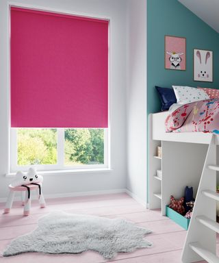 Fuschia blackout blinds by Swift Direct Blinds