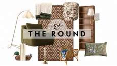 an assortment of decor for a reading nook