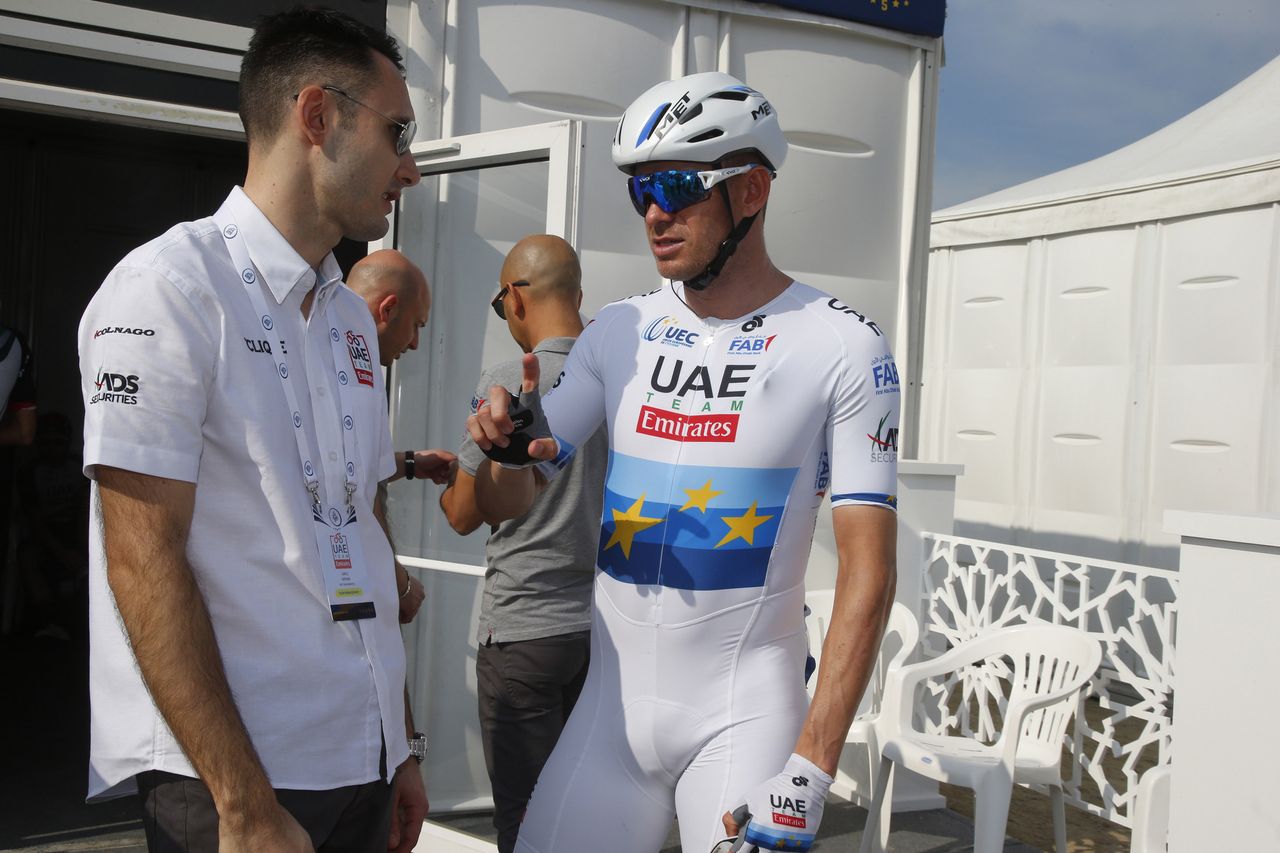Alexander Kristoff with his new boss Carlo Sarroni