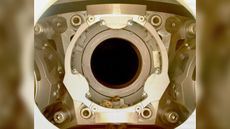An image of the pebble-sized debris clogging Perseverance's sampling apparatus, acquired on Jan. 7, 2022, by the WATSON camera.