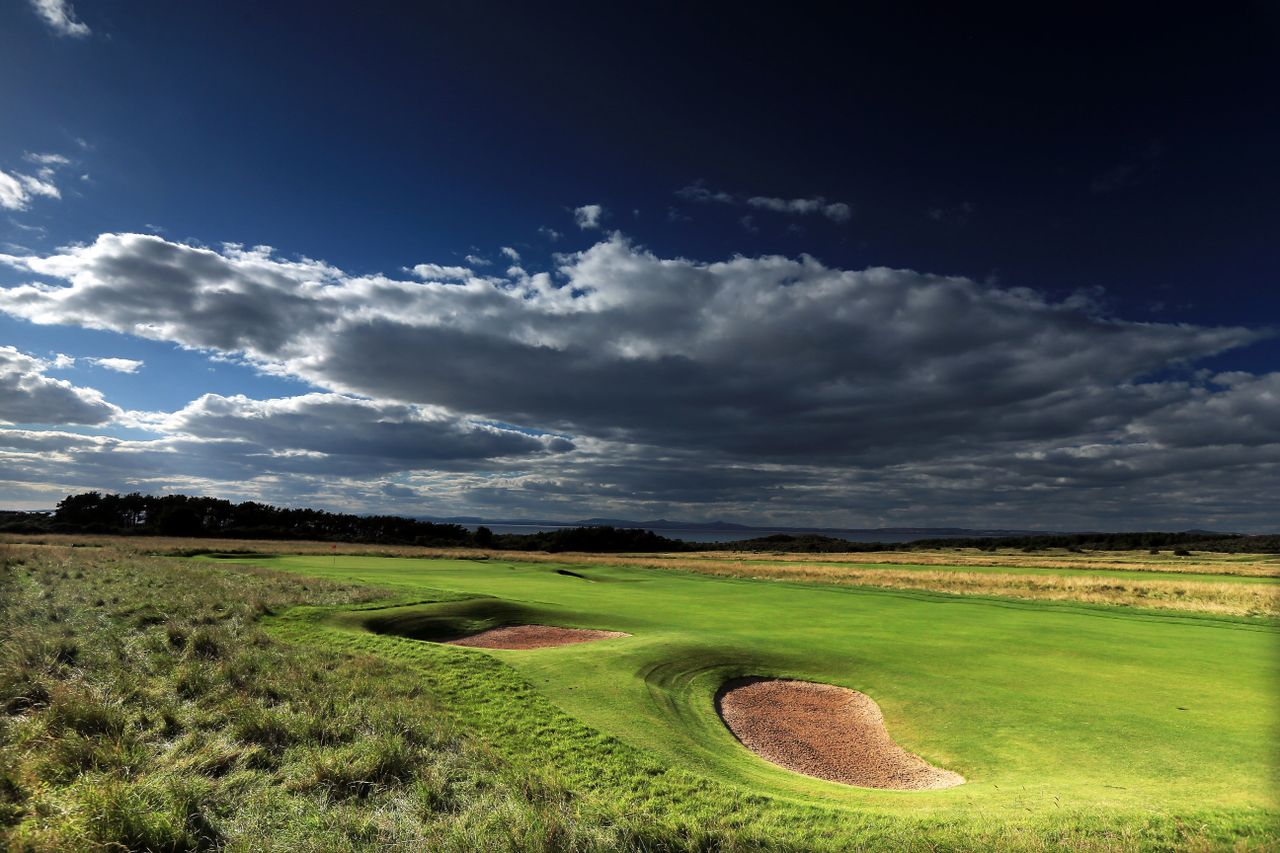 The par-4 1st hole at Muirfield pictured