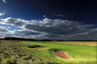 The par-4 1st hole at Muirfield pictured