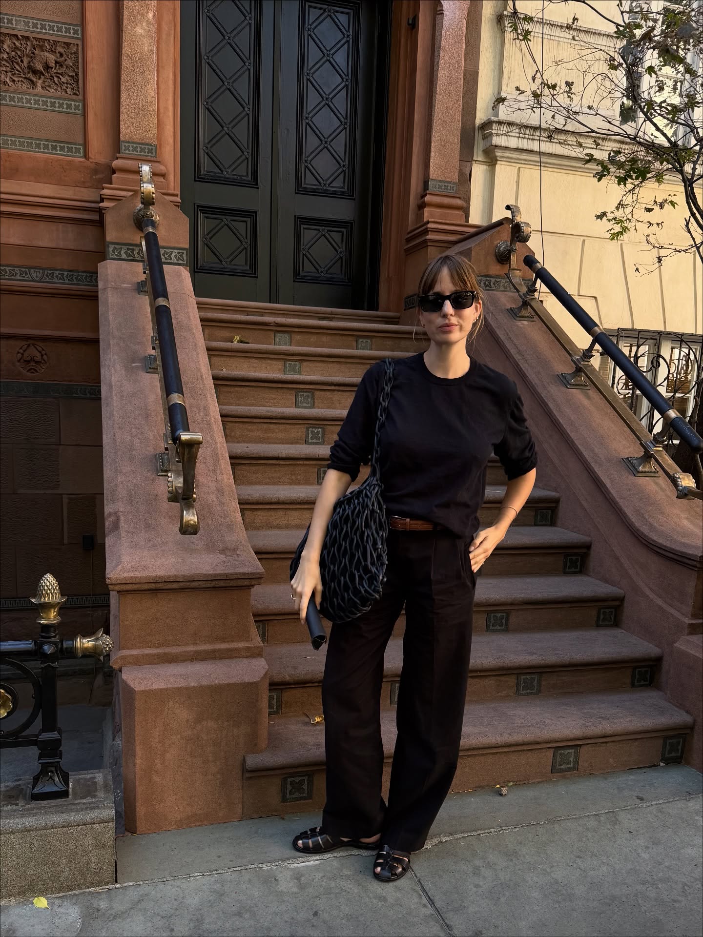 An image of @lizzyhadfield wearing textured finishes, one of the biggest denim trends of 2026.