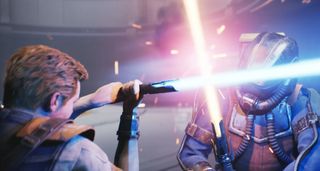 Cal Kestis fights an enemy in Star Wars Jedi: Survivor - preload times