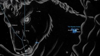 An illustration of the night sky on Feb. 11 depicting Perseus while well-positioned for skywatchers this month.