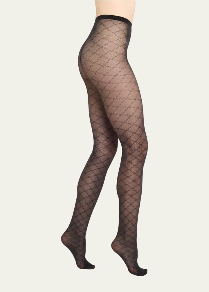 Sheer Pattern Tights, 30 Denier