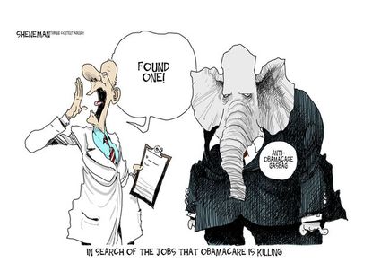 Political cartoon Republicans ObamaCare