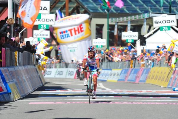 Jose Rujano (Androni) finished second on the stage