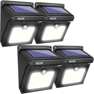 Best solar motion sensor light: BAXIA TECHNOLOGY BX-SL-101 Solar Lights Outdoor 28 LED Wireless Waterproof Security Solar Motion Sensor Lights