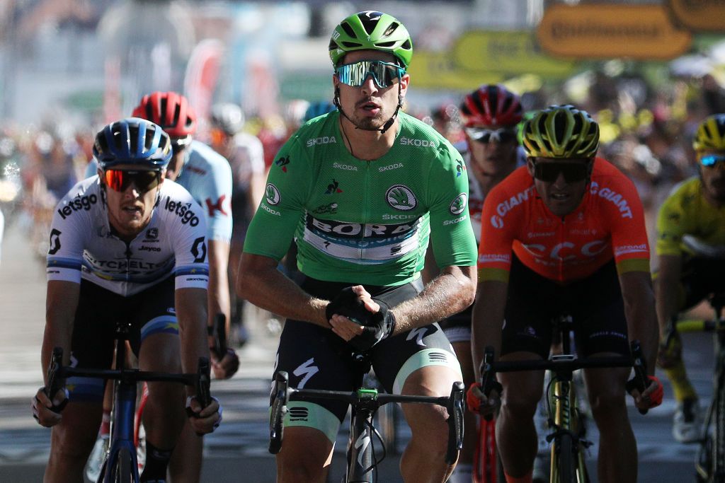 Peter Sagan wins in green at the Tour