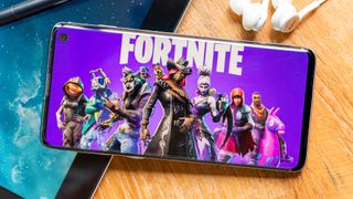 Fortnite running on Android phone