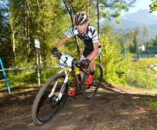 Anton Cooper (New Zealand) on his way to winning the junior world championship in Saalfelden, Austria