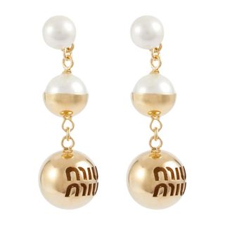 Miu Miu Faux pearl drop earrings