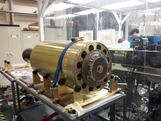 The Hi-C instrument on the integration table at the Harvard-Smithsonian Center for Astrophysics. Image released Jan. 23, 2013.